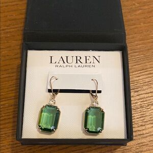 Lauren Ralph Lauren Emerald Green Crystal Earrings